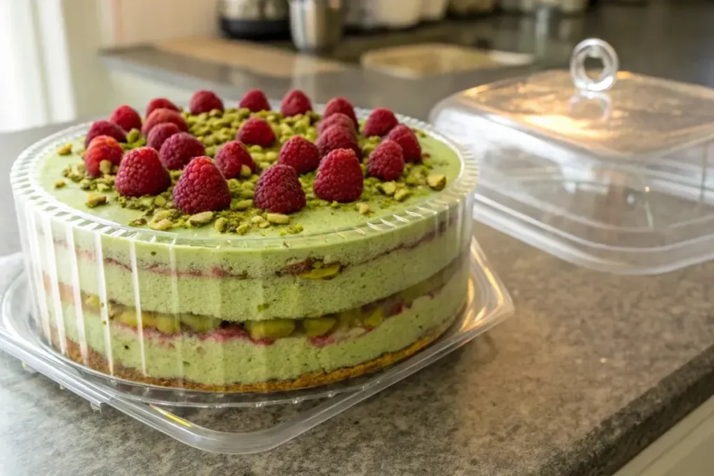 conserver votre Gâteau Rêve Pistache Framboise
